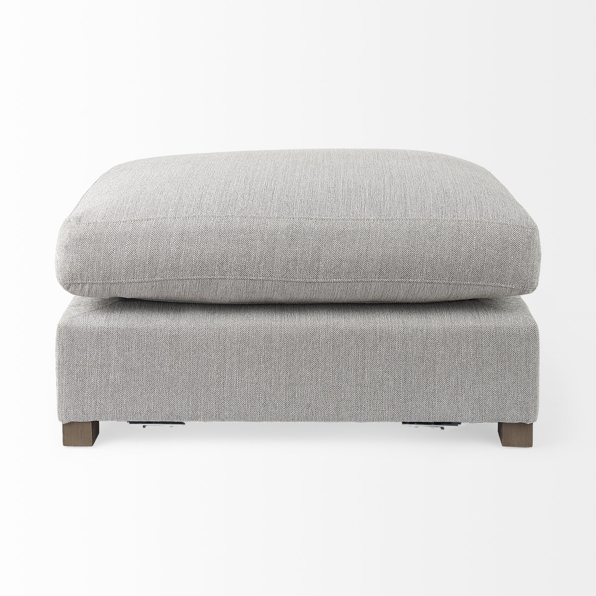 Valence  Light Gray 2/3 Ottoman Sectional Piece, Sectional Sofa by Mercana, 38.58" length x 25.98" width x 17.72" height View 3