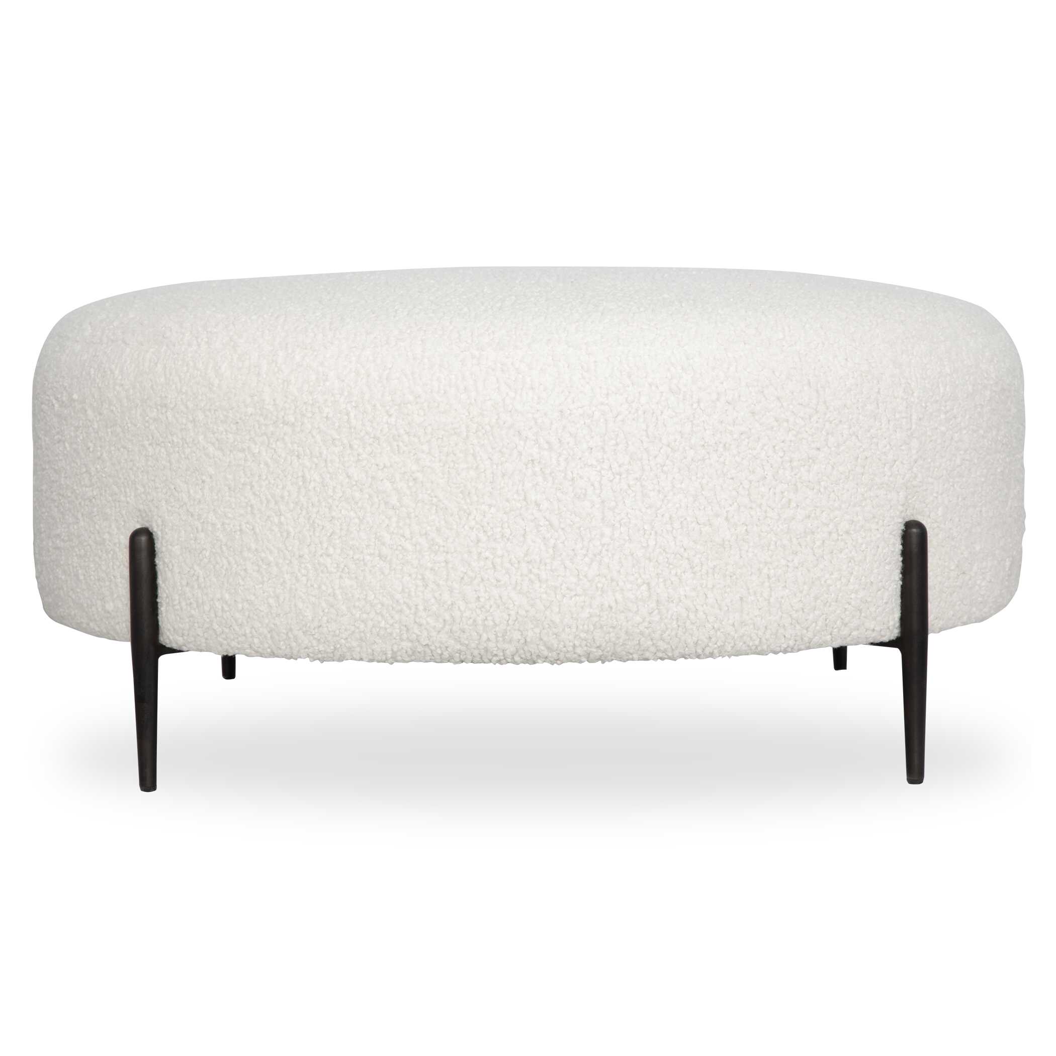 Arles Large Plush White Ottoman, Furniture by Uttermost, 40" width x 18" height x 40" depth View 1