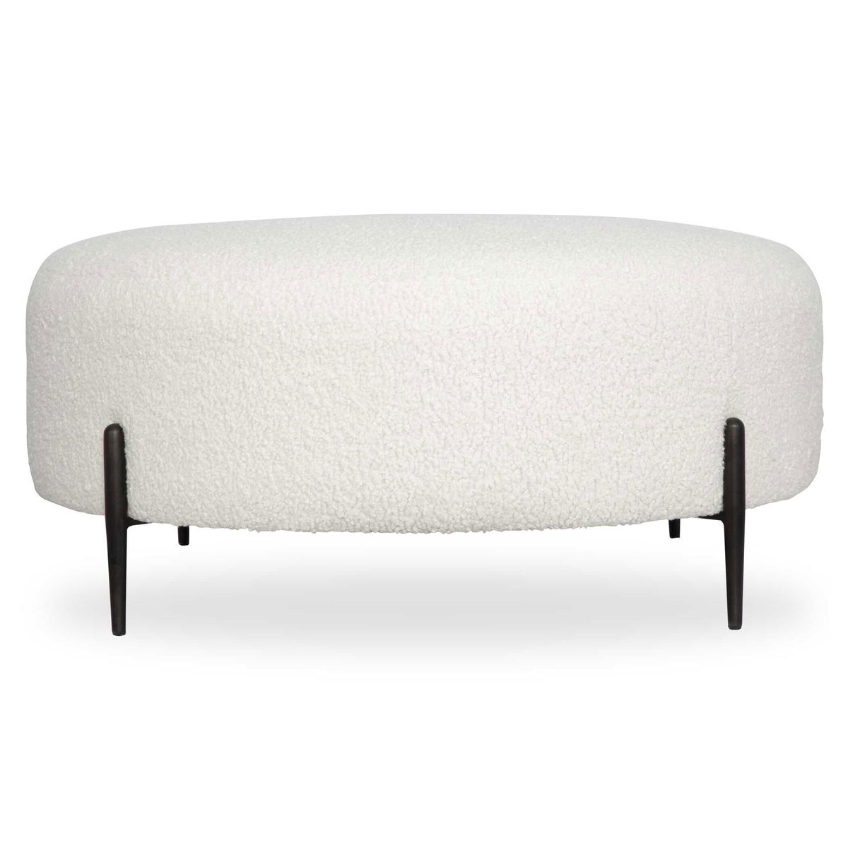 Arles Large Plush White Ottoman, by Uttermost, 40" width x 18" height x 40" depth View 1
