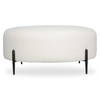 Arles Large Plush White Ottoman, by Uttermost, 40" width x 18" height x 40" depth thumbnail 1