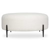 Arles Large Plush White Ottoman, by Uttermost, 40" width x 18" height x 40" depth thumbnail 1