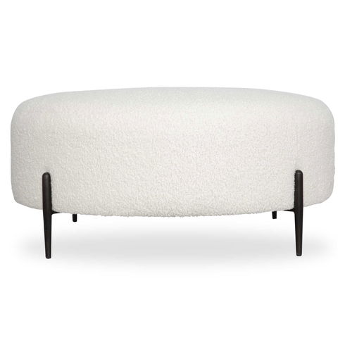 Arles Large Plush White Ottoman