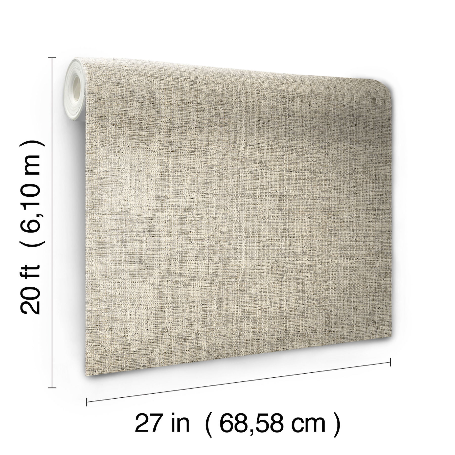 Papyrus Weave Neutral Peel & Stick Wallpaper large image 