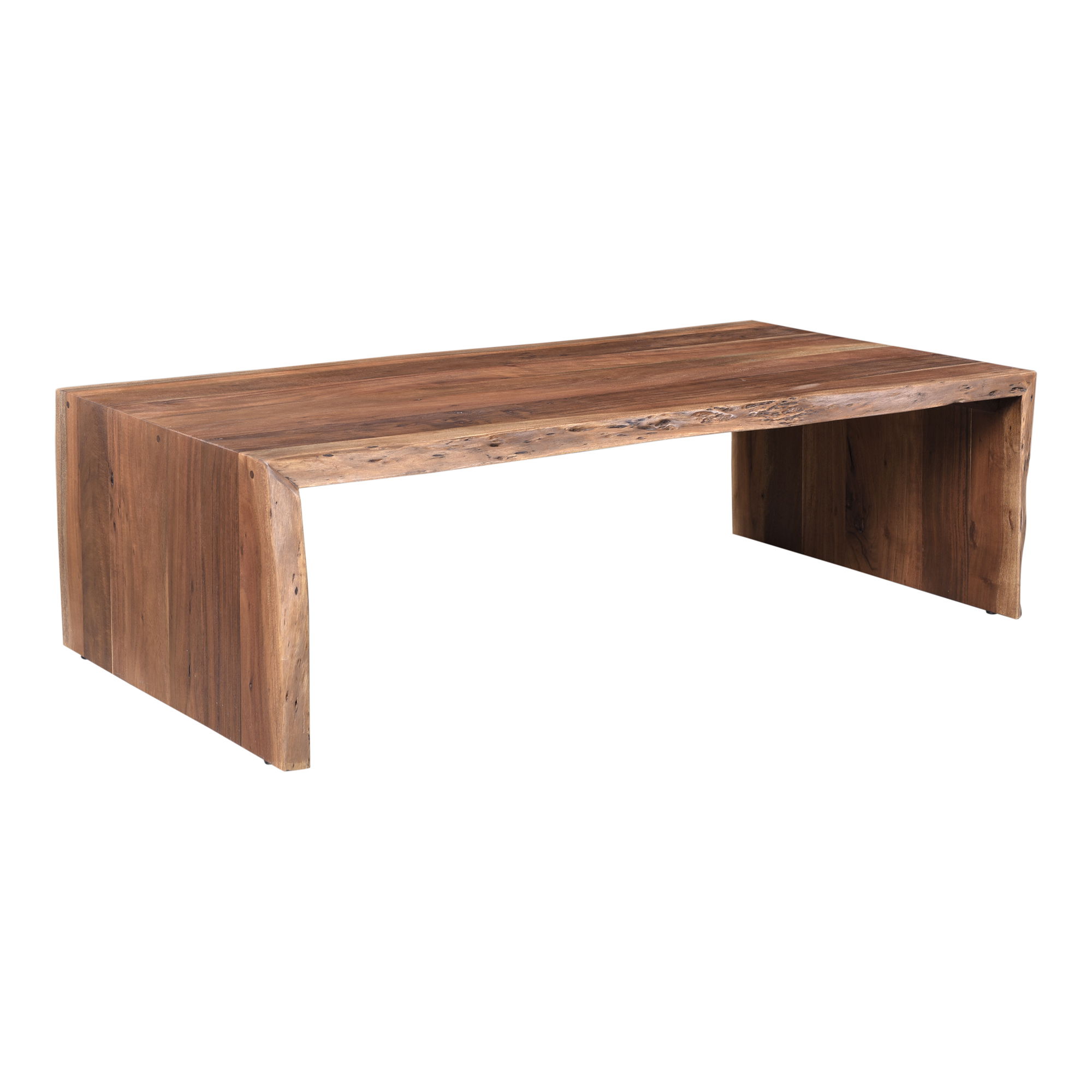 Tyrell Coffee Table Natural Brown, by Moe's Home, 54" width x 16" height x 27.5" depth View 2