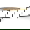 Marquisa Medium Brown Wood with Black Metal Large Coffee Table thumbnail 0