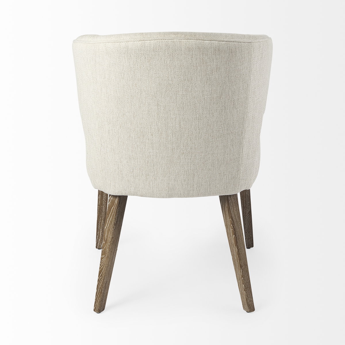 Niles Wingback Dining Side Chair | Cream Fabric with Medium Brown Wooden, Dining Chair by Mercana, 22.5" length x 24.5" width x 32" height View 7