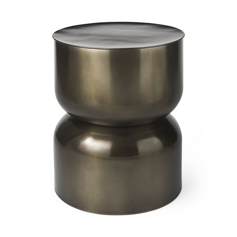 Catriona 17L x 17W x 20H Gold Accent Hourglass Table