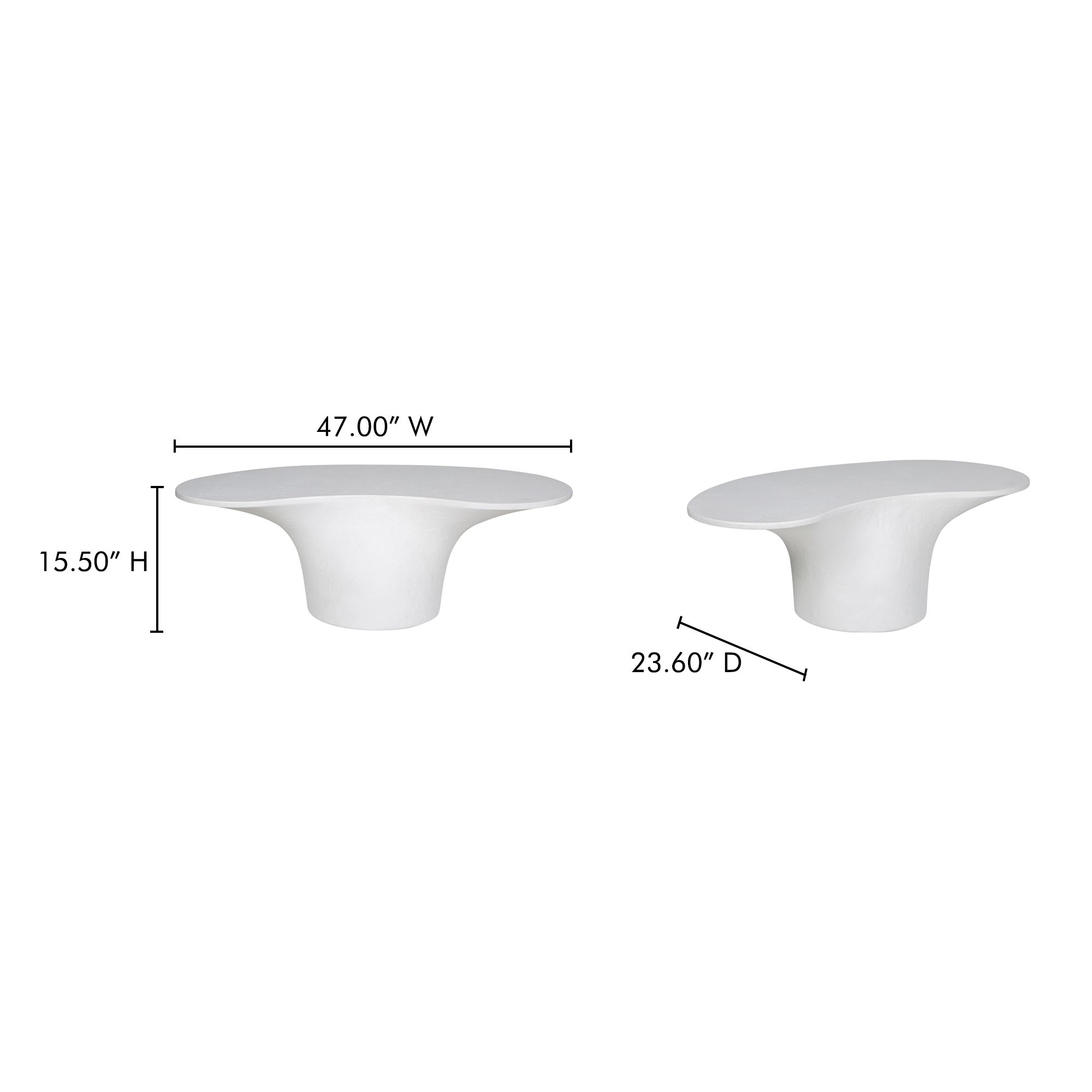 Yumi Outdoor Coffee Table White large image 
