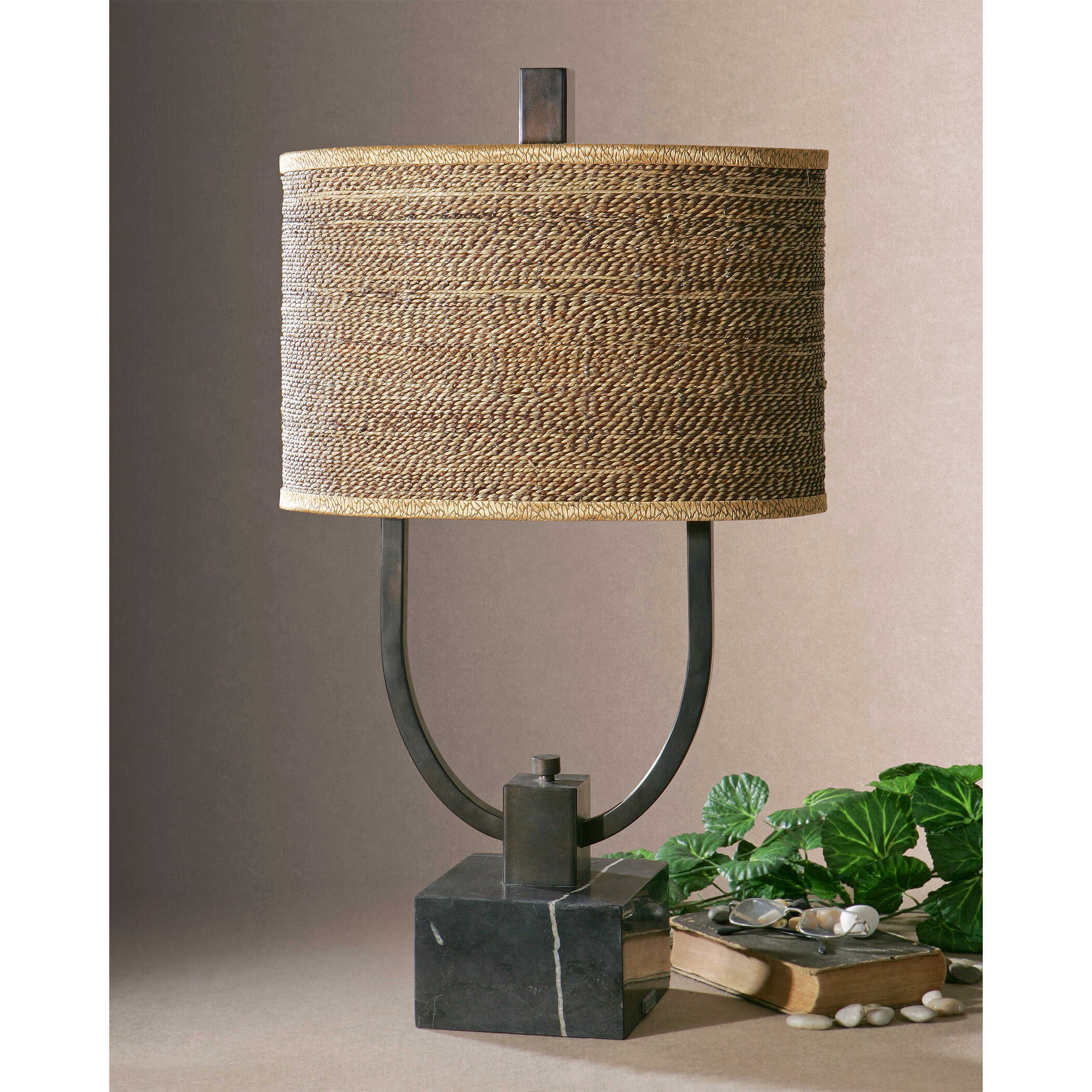 Stabina Metal Table Lamp, by Uttermost, 17" width x 29.5" height x 10" depth View 2