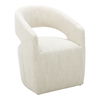 Barrow Rolling Dining Chair White Mist, by Moe's Home, 25.5" width x 32.25" height x 25.5" depth thumbnail 2