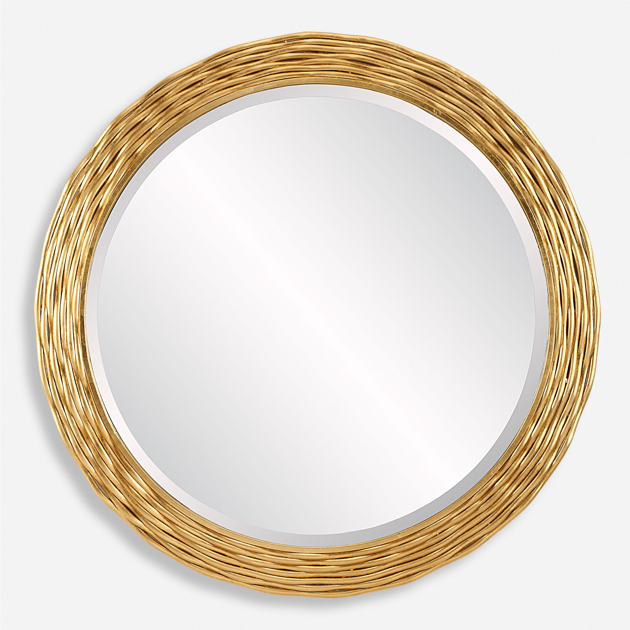 Celeste Gold Round Mirror large image 
