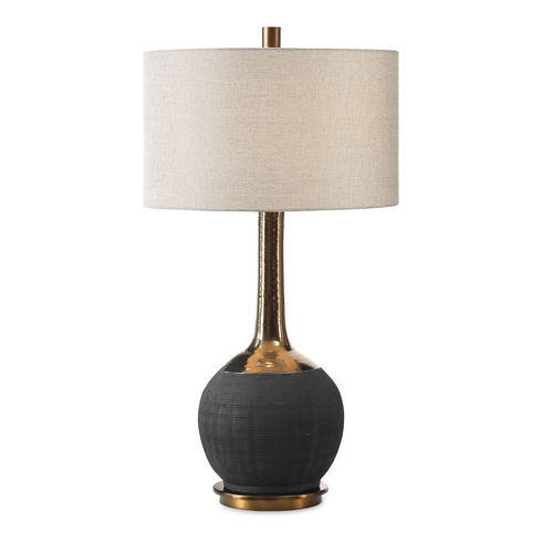 Arnav Textured Black Lamp