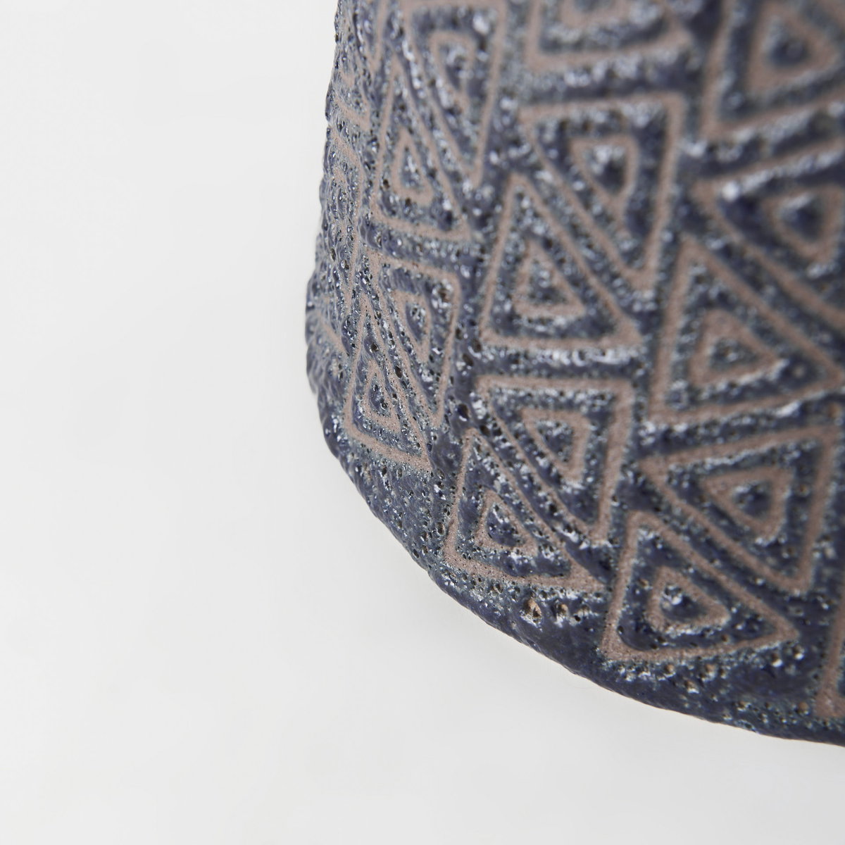 Sefina III Large Brown/Black Patterned Ceramic Vase, by Mercana, 6.89" length x 6.89" width x 11.22" height View 8