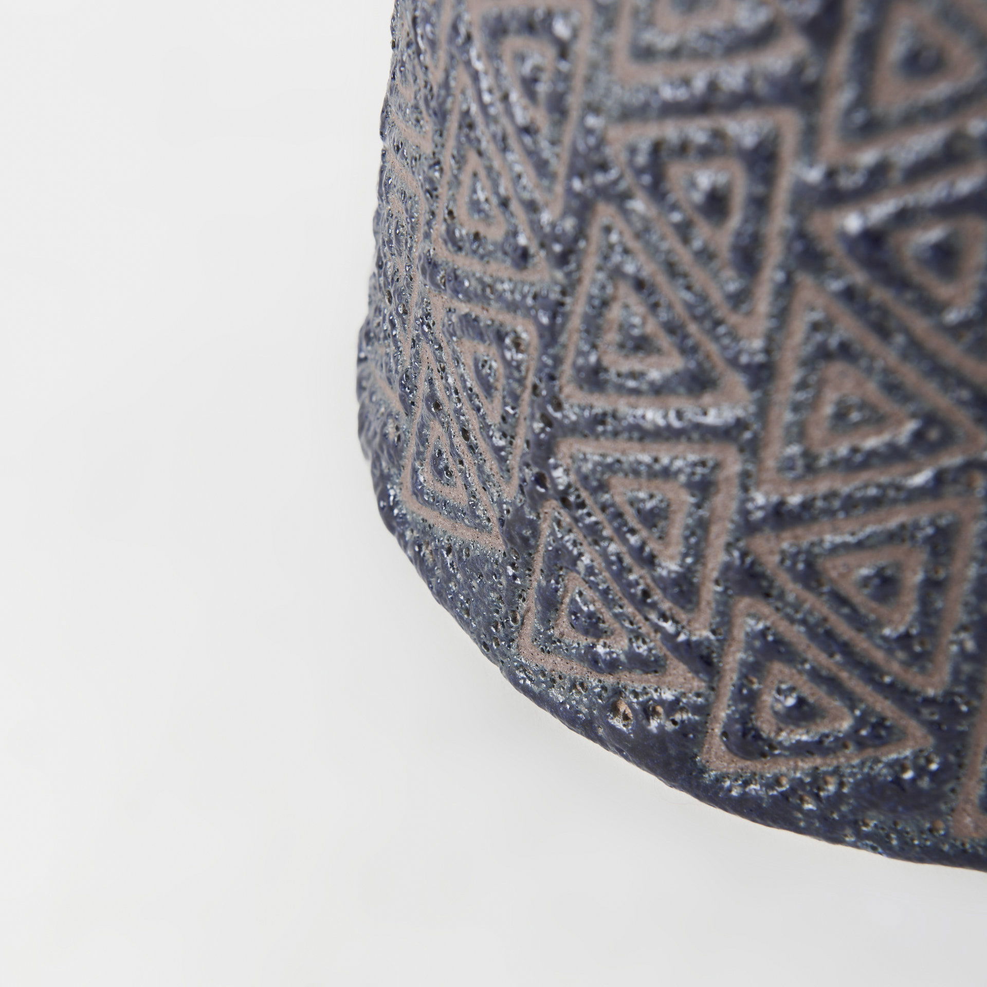 Sefina III Large Brown/Black Patterned Ceramic Vase large image 