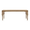 Savin Dining Table Natural, by Dovetail, 78" width x 30" height x 36" depth thumbnail 2