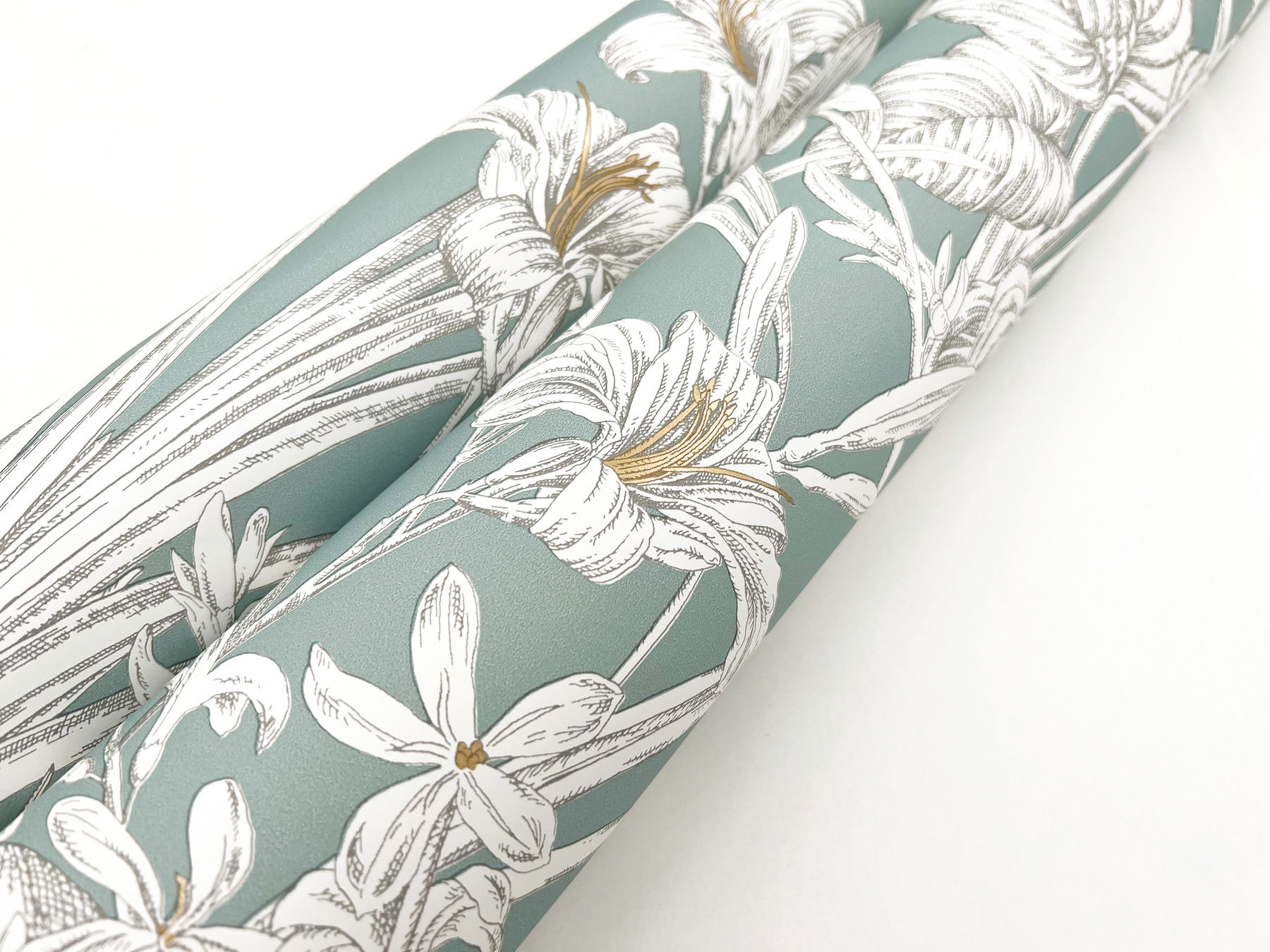 Orchid Conservatory Toile Seamist & Taupe Wallpaper large image 