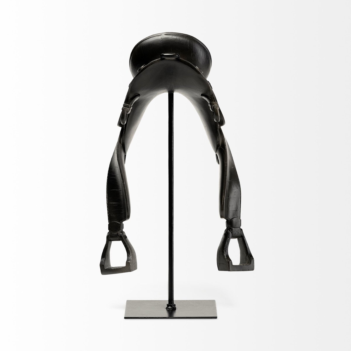 Colt III 8L x 9W Black Equestrian-Inspired English Horse Saddle, Decorative Object by Mercana, 7.87" length x 9.06" width x 16.93" height View 4