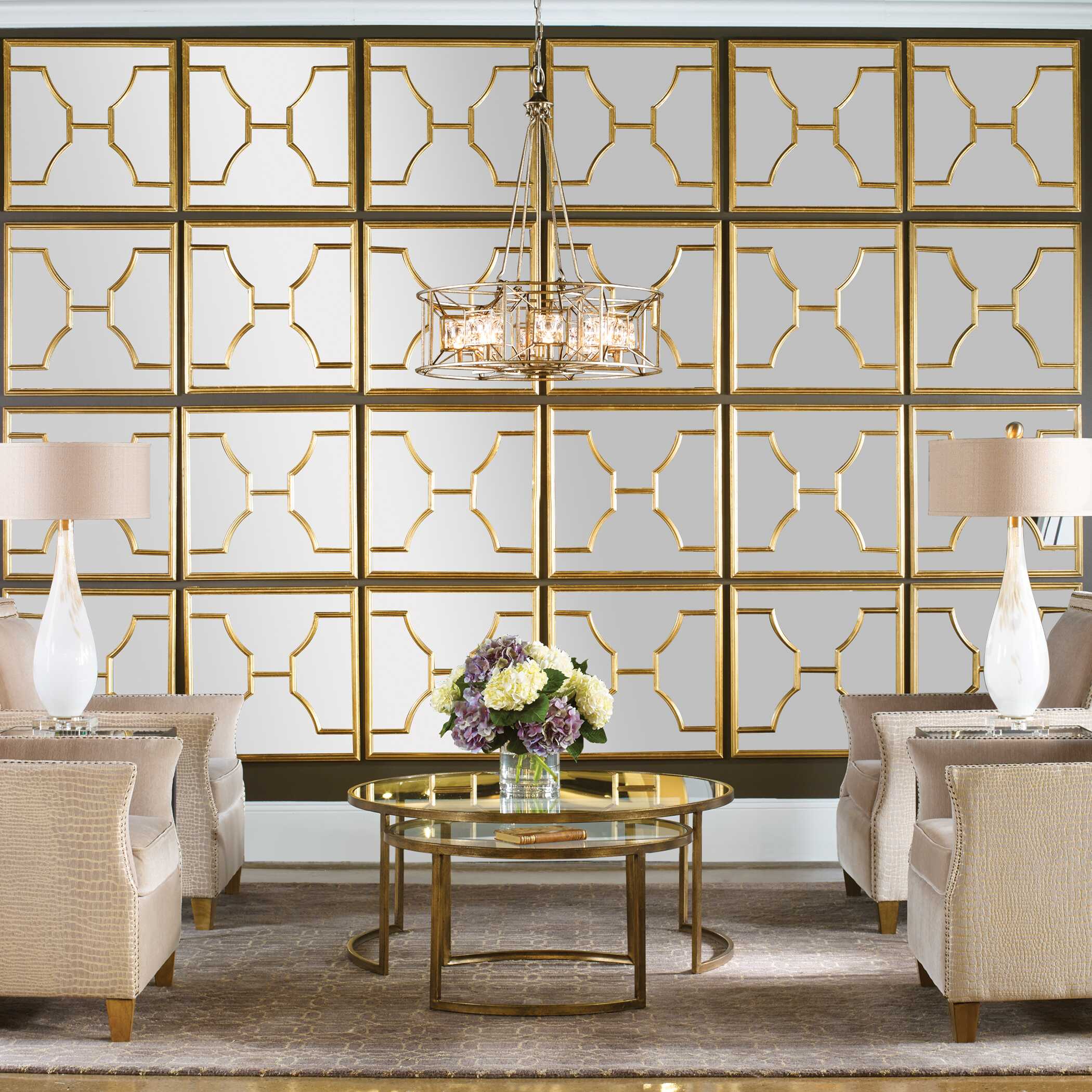 Misa Gold Square Mirrors Set/2 large image 
