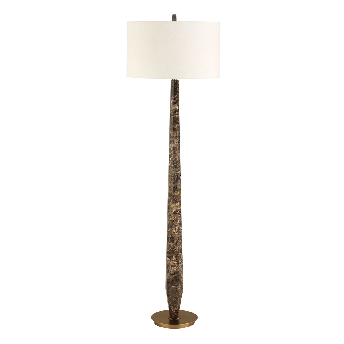 Tyree Brown Marble Floor Lamp, by Uttermost, 20" width x 66" height x 20" depth View 5