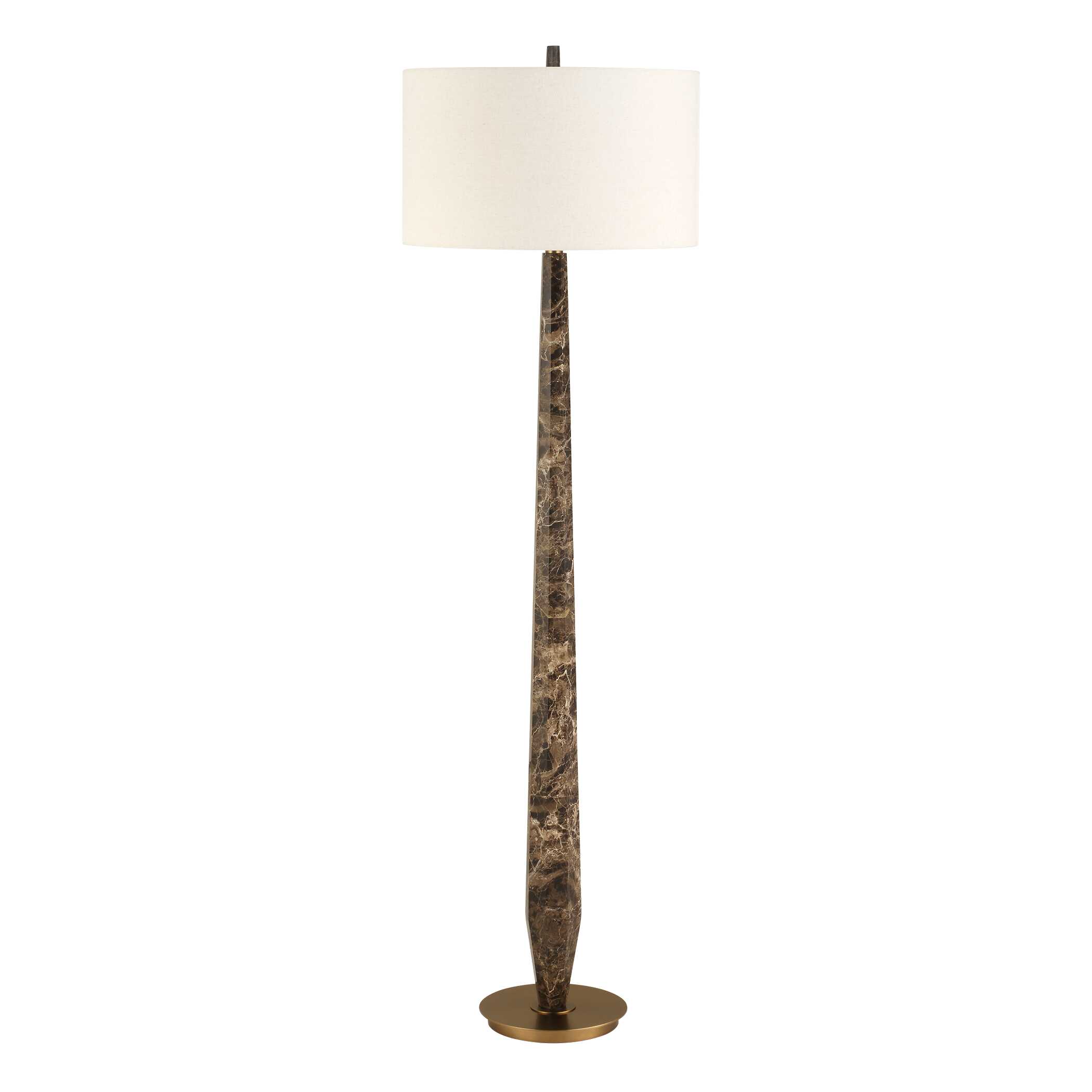 Tyree Brown Marble Floor Lamp large image 