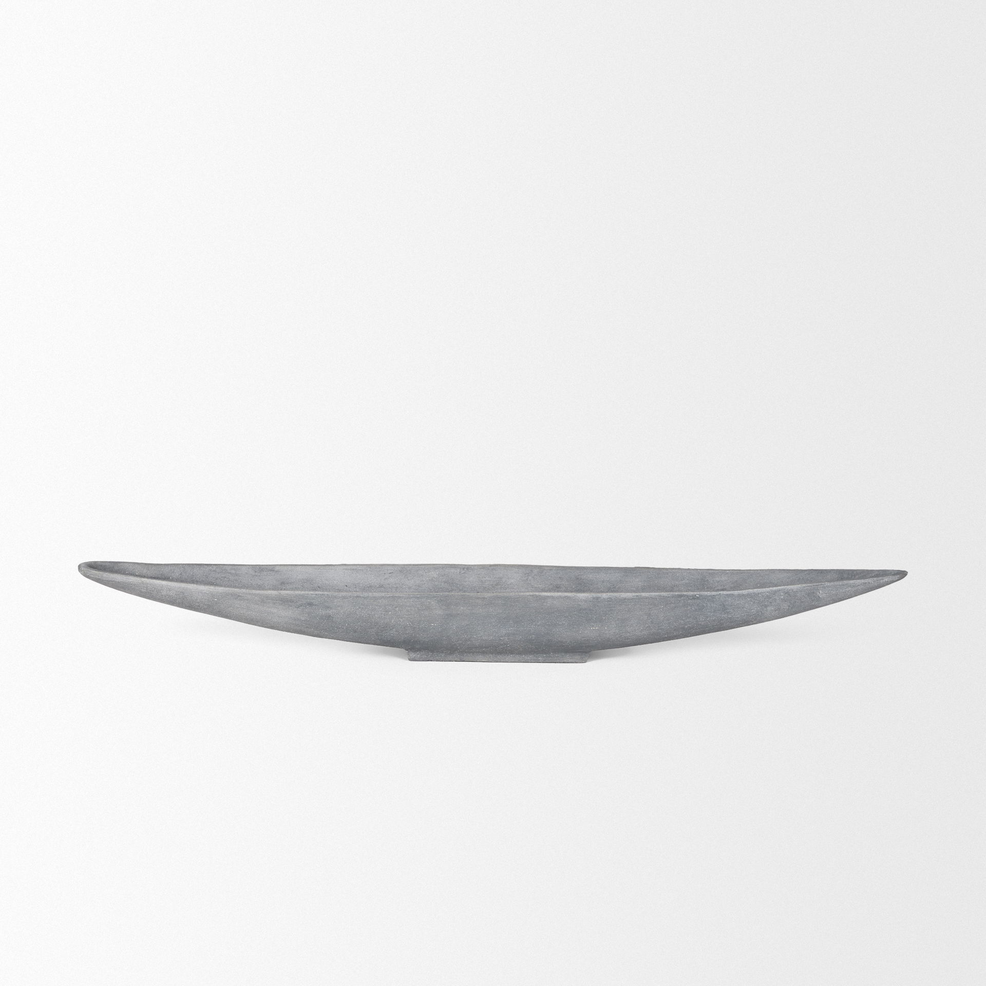 Piero Large Concrete Finished Metal Decorative Bowl, by Mercana, 39" length x 5" width x 4.33" height View 4