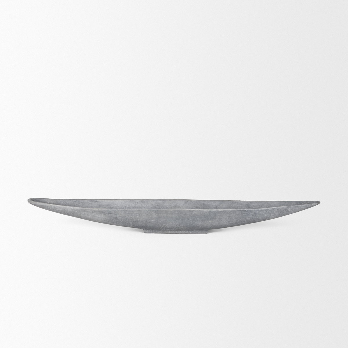 Piero Large Concrete Finished Metal Decorative Bowl, by Mercana, 39" length x 5" width x 4.33" height View 4