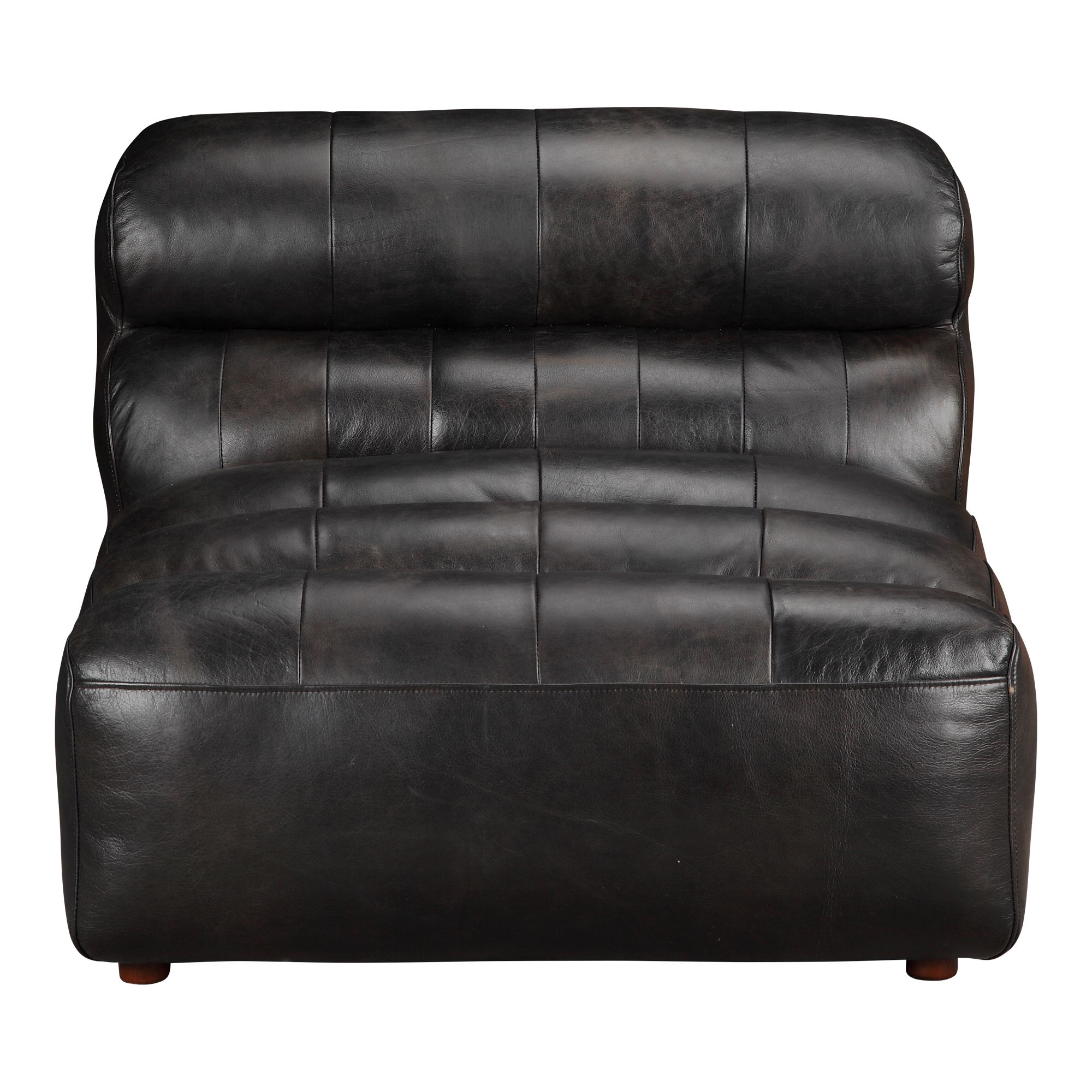 Ramsay Leather Slipper Chair Black large image 