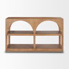 Bela Small Arched Console Table Medium Brown Wood thumbnail 2