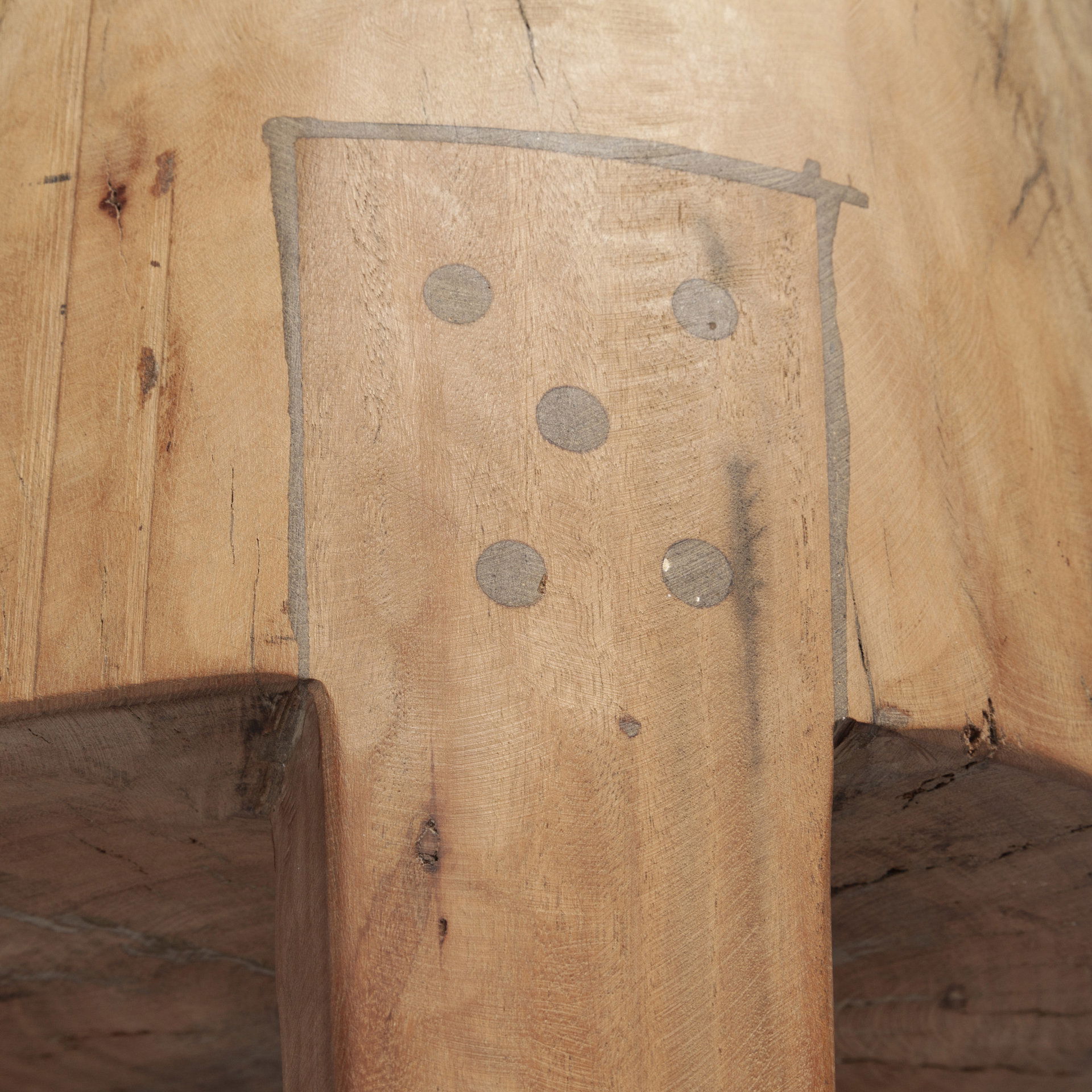 Asco 18'H Rustic Solid Reclaimed Wood Stool, Ottoman by Mercana, 13" length x 13" width x 18" height View 8