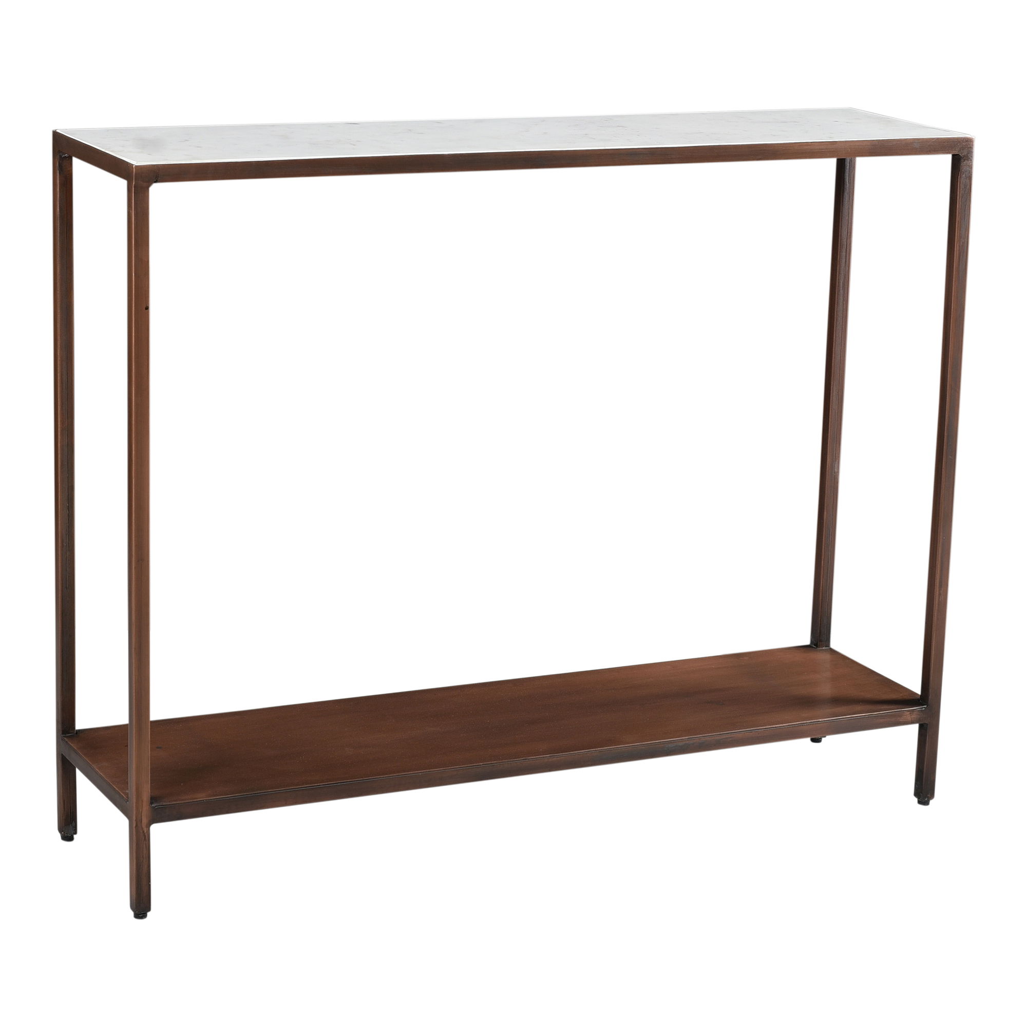 Bottego Console Table Antique Copper, by Moe's Home, 42" width x 32" height x 10" depth View 2