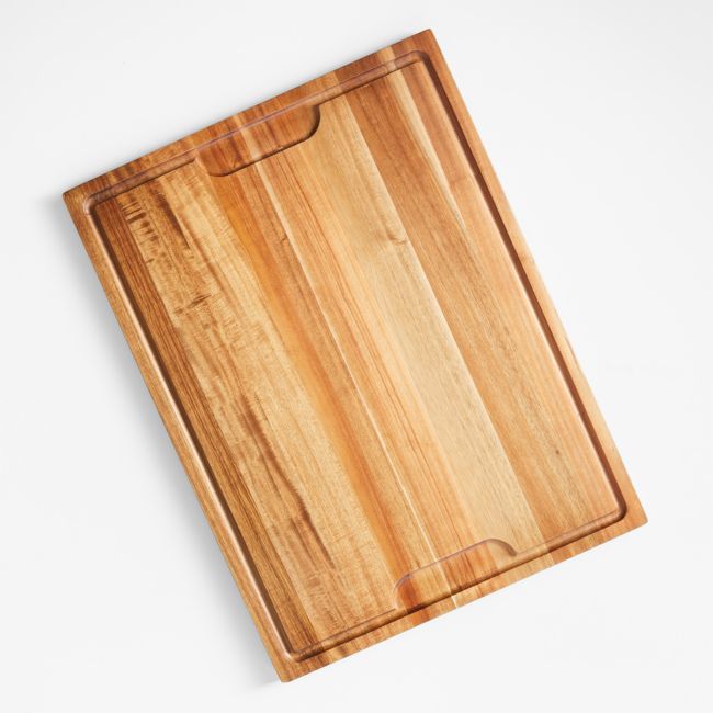 Online Designer Kitchen Crate & Barrel Acacia Wood Cutting Board 24"x18"x0.75