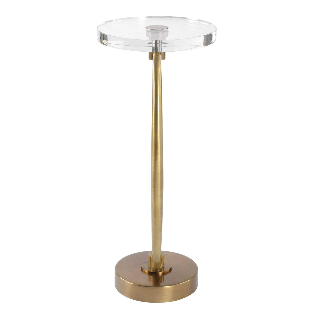 Waveney Brass Drink Table, Side & End Table by Uttermost, 11.5" width x 24" height x 11.5" depth View 6