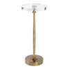 Waveney Brass Drink Table, Side & End Table by Uttermost, 11.5" width x 24" height x 11.5" depth thumbnail 6