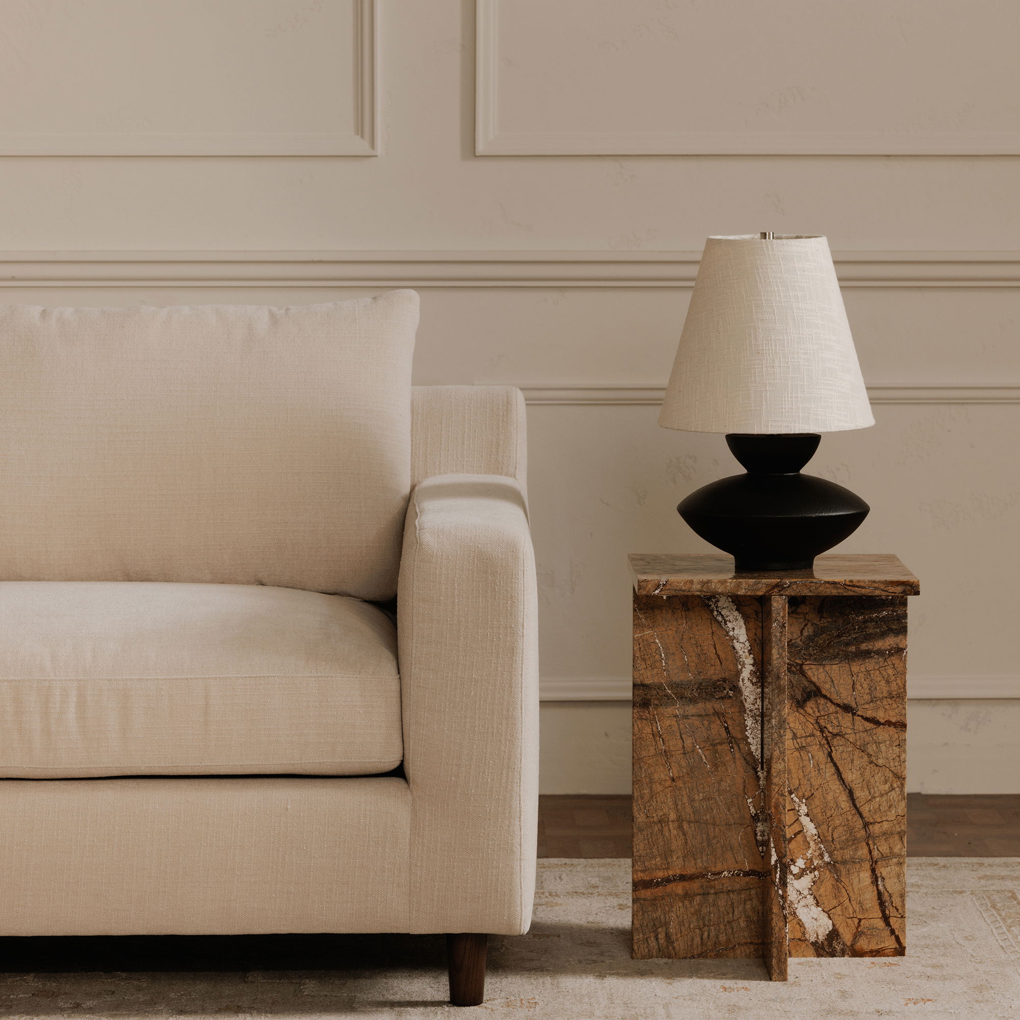 Hutton Left Sectional Beige large image 