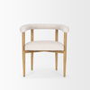 Arden Dining Chair with Medium Brown Wood and Cream Twill Fabric thumbnail 2