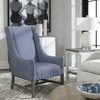 Galiot Wingback Accent Chair, by Uttermost, 27" width x 44" height x 33" depth thumbnail 2