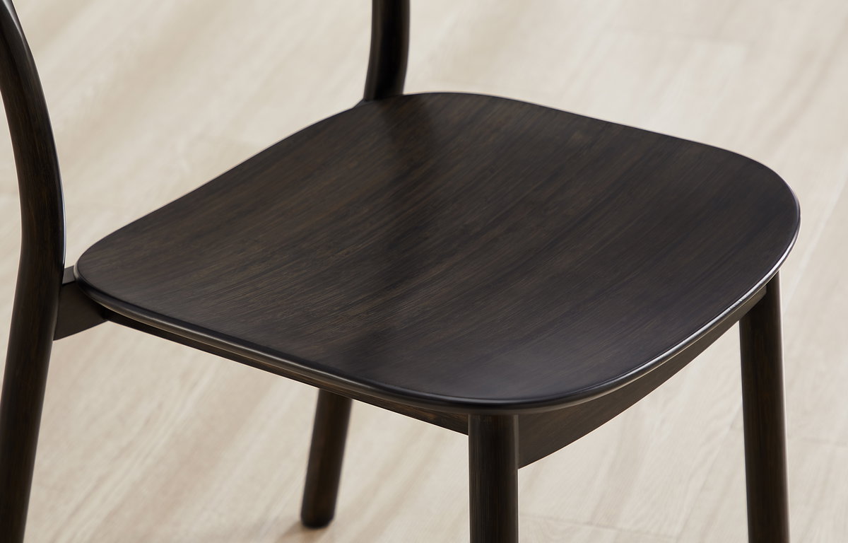 Hanna Chair Bamboo seat, Caviar, Dining Chair by Greenington, 18.19" length x 21.42" width x 30.75" height View 4