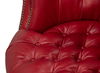 Bastian Armchair, New Rouge Leather, Seating by Sarreid, 33" length x 33" width x 31" height thumbnail 6