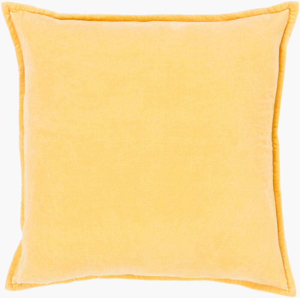 Cotton Velvet Lumbar Pillow Down, Decorative Pillow by Surya, 13" length x 19" width