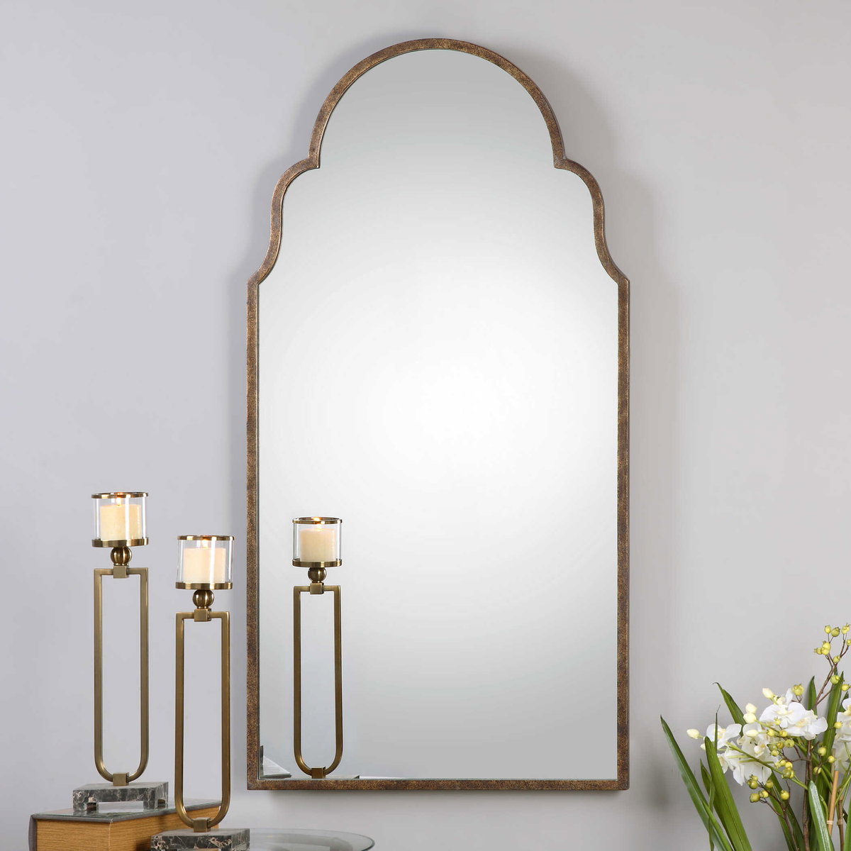 Brayden Tall Arch Mirror, by Uttermost, 30" width x 60" height x 1.12" depth View 2