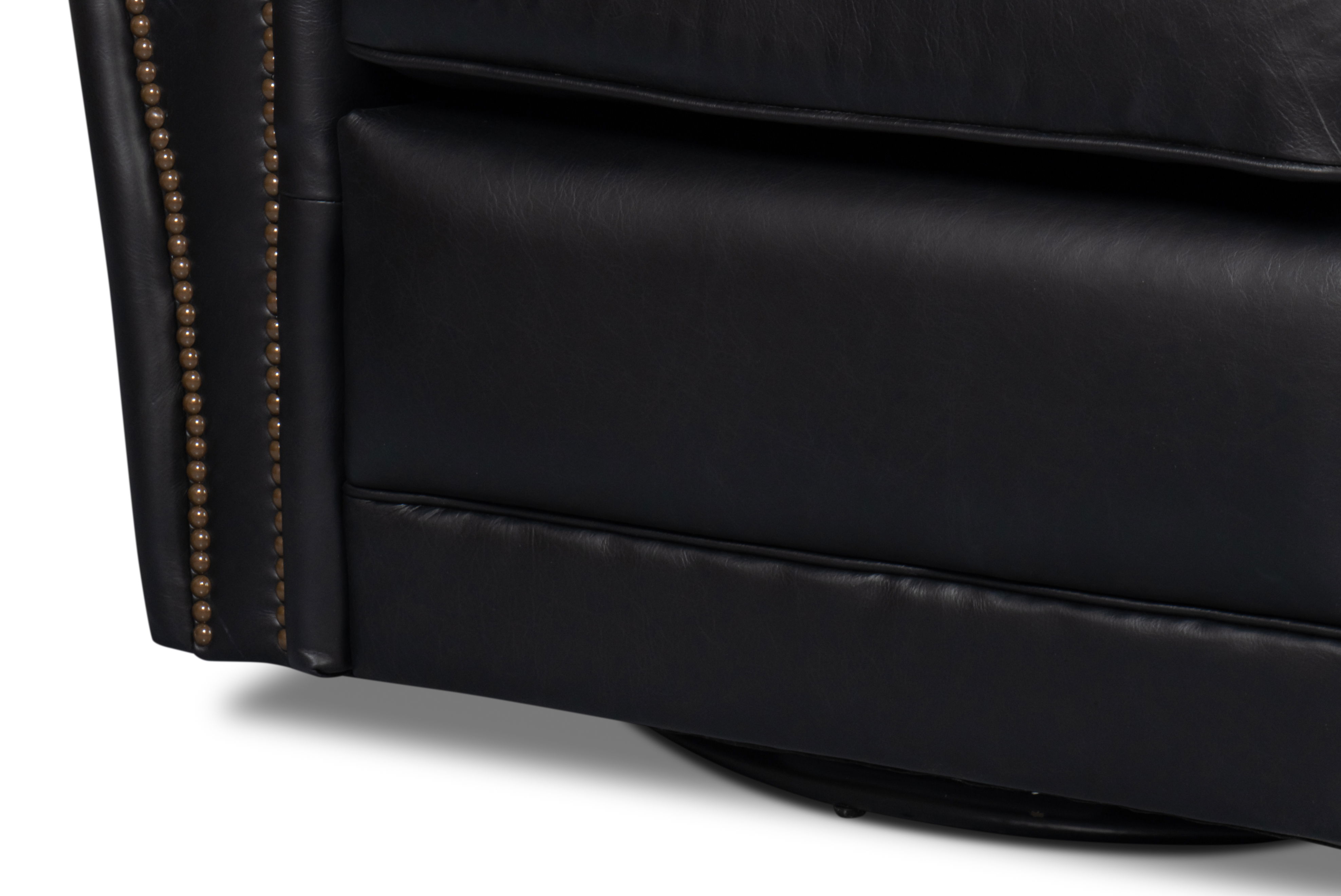 Elite French Club Swivel Chair, Black large image 