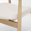 Haggen Light Brown Oak Wood with Cream Fabric Accent Chair thumbnail 9