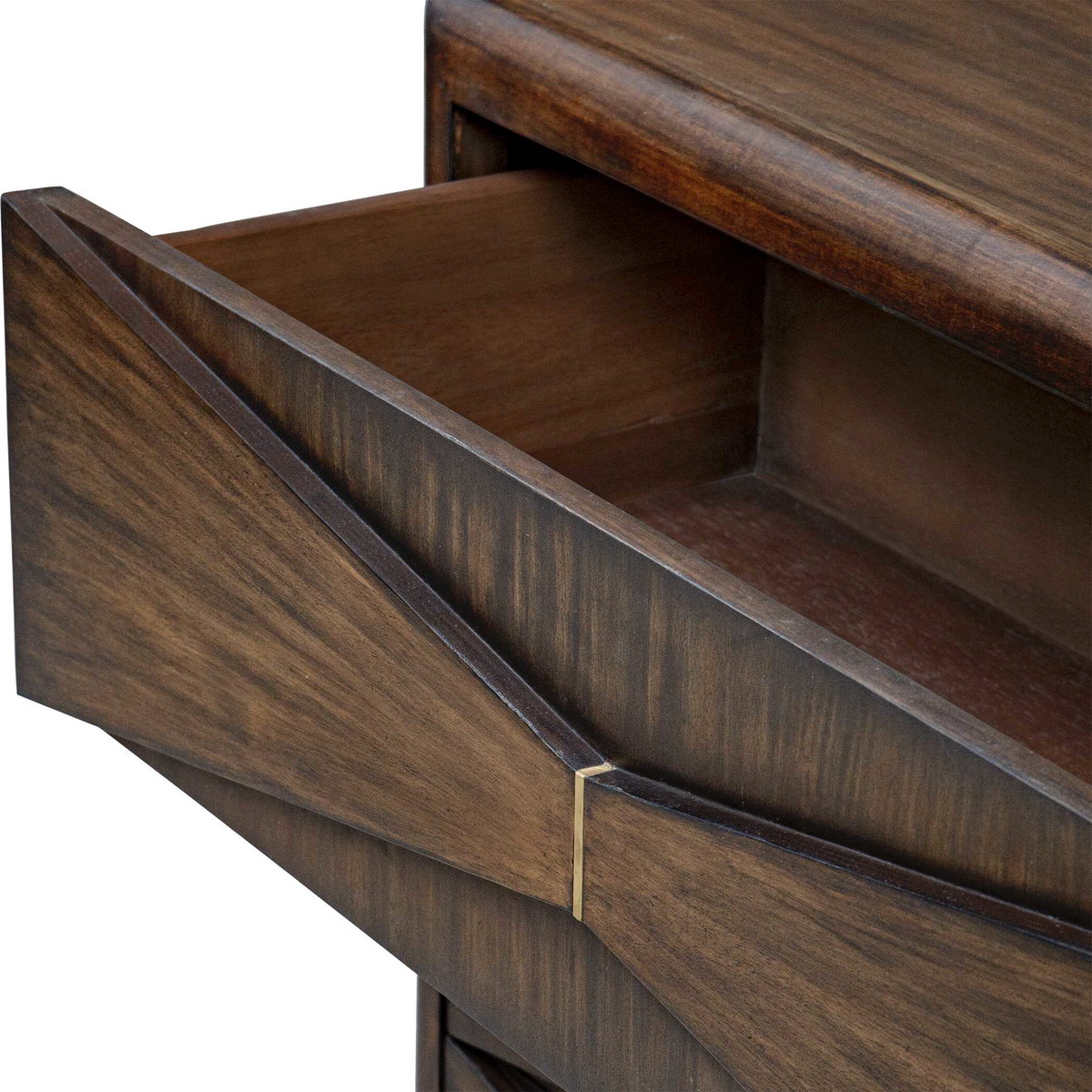 Bowtie 3 Drawer Mid-Century Chest, Furniture by Uttermost, 38" width x 33" height x 17" depth View 8