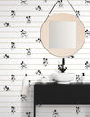 Disney Mickey Mouse Stripe Black & White Wallpaper thumbnail 3