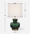 Trentino Dark Emerald Green Table Lamp, by Uttermost, 1'4" width x 2'4" height x 1'4" depth thumbnail 3
