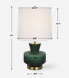 Trentino Dark Emerald Green Table Lamp thumbnail 2