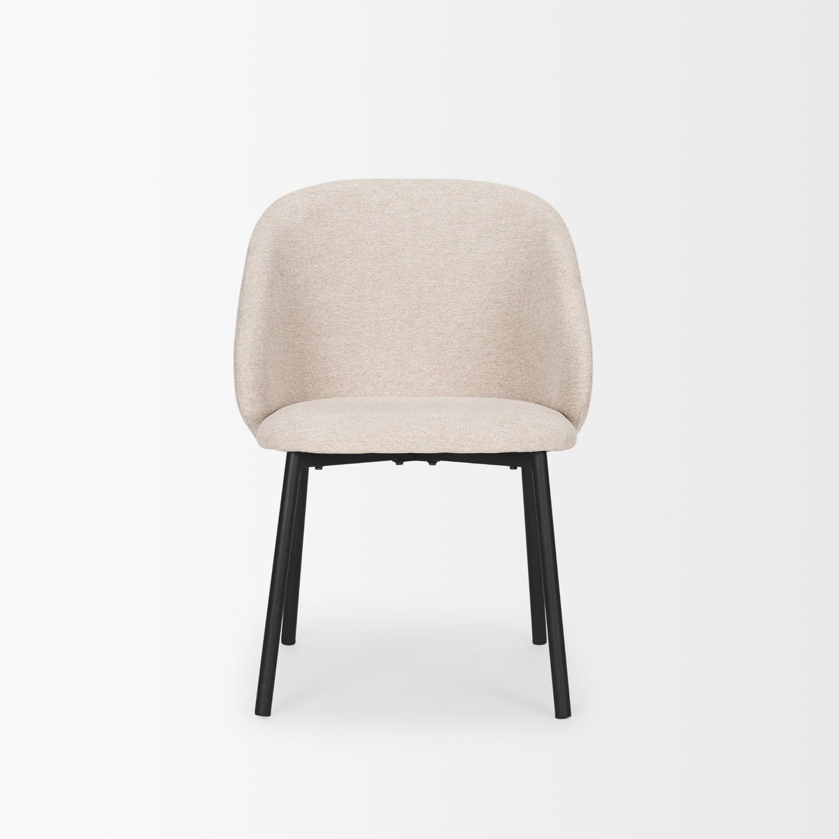 Shannon Contoured Back Dining Side Chair | Oatmeal Fabric with Metal, Dining Chair by Mercana, 22.5" length x 22.75" width x 31.5" height View 7