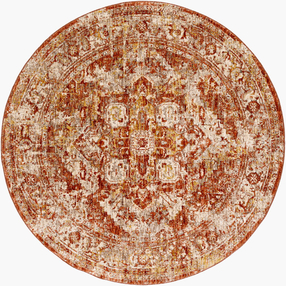 Mirabel Machine Woven Rug, by Surya, 5'2.99" length x 5'2.99" width