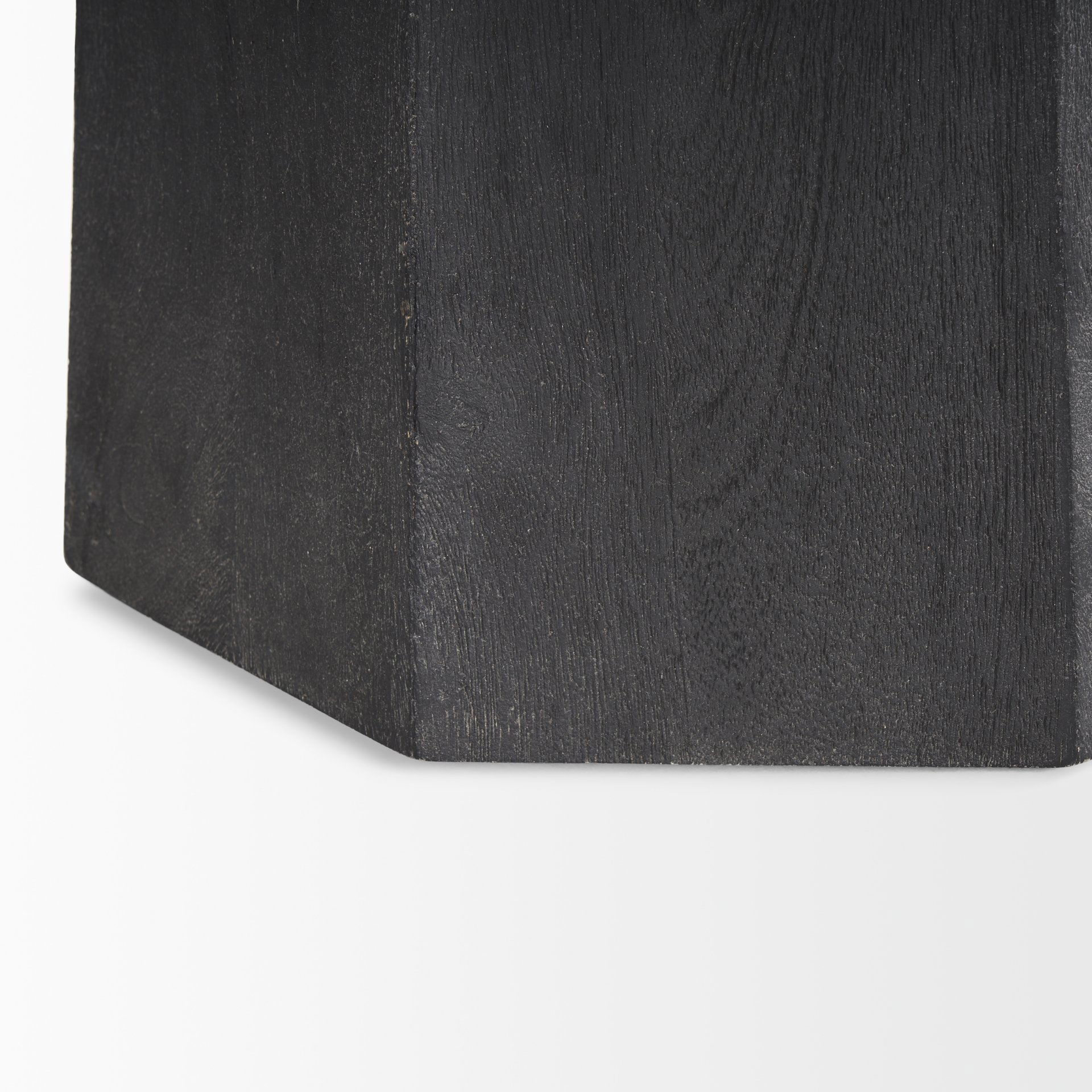 Maxine Hexagonal Black Wood Foyer Table, Side & End Table by Mercana, 32" length x 32" width x 30" height View 9