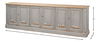 Karlsson Antique Swedish Grey Sideboard, Cabinets & Sideboard by Sarreid, 119" length x 20" width x 36" height thumbnail 13